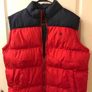 Men’s 2 XLG Puffed US Polo Assn full zip vest
